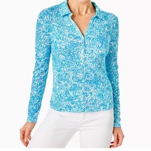 Lilly Pulitzer Reema Polo Top, "Took Me By Sunrise”
